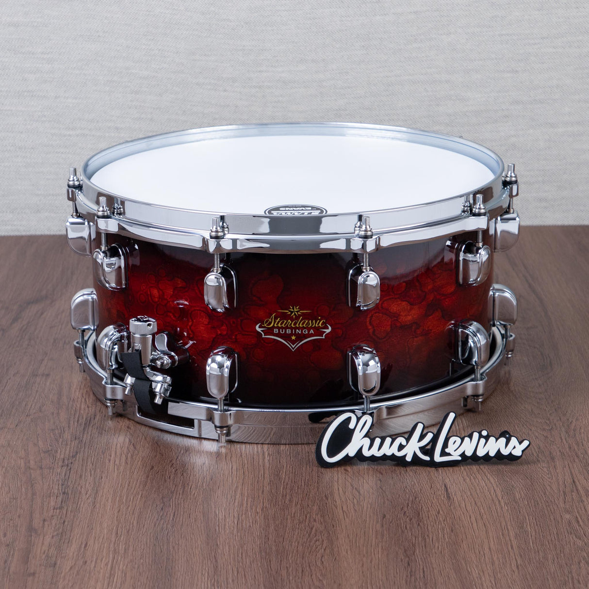 Tama 6.5 x 14-Inch Starclassic Bubinga Snare Drum - Volcanic Red Burst
