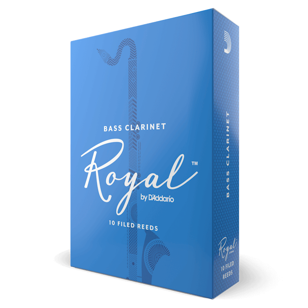 D'Addario REB10 Royal Filed Bass Clarinet Reed 10-Pack - New,2.5