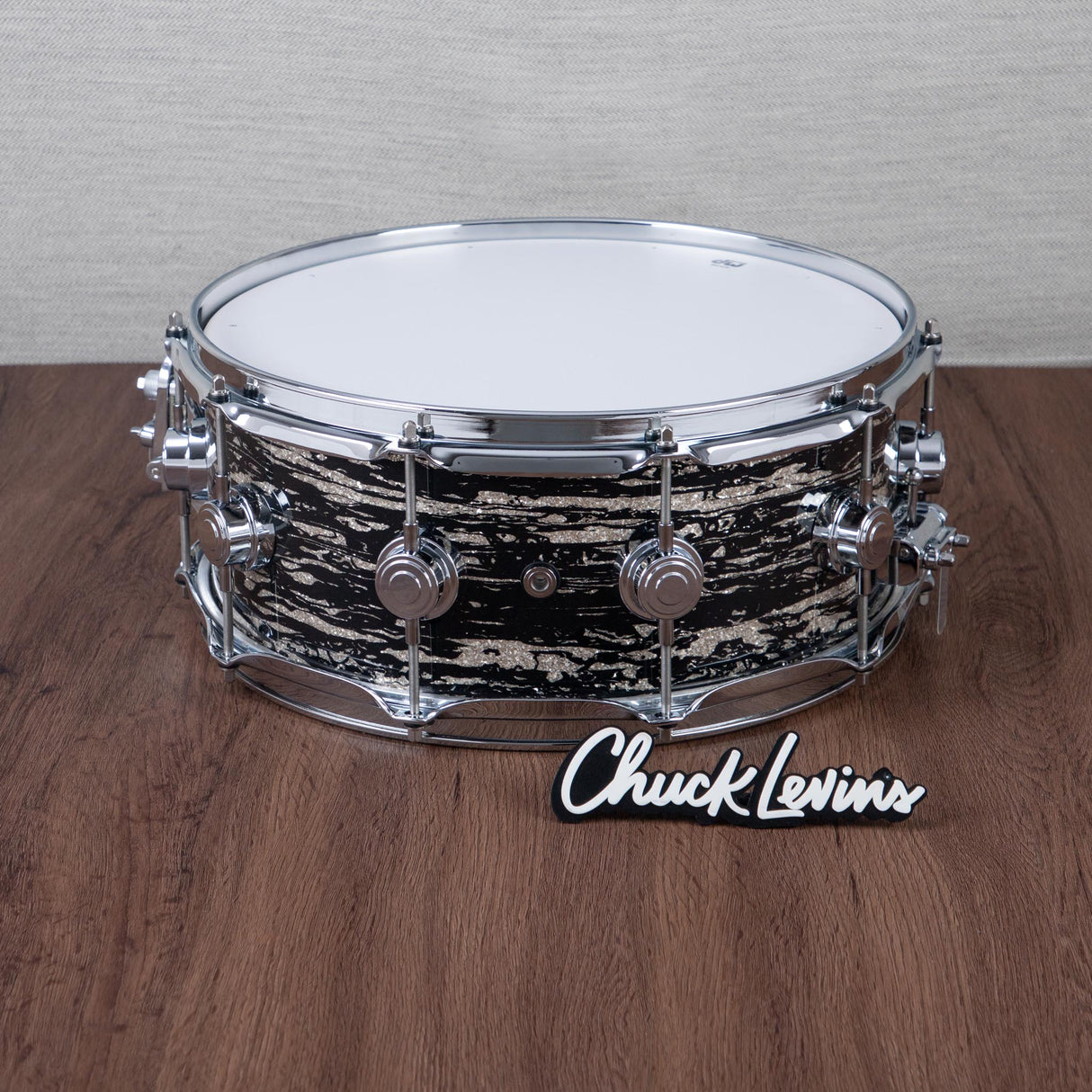 DW 5.5 x 14-Inch Collector's 333 Maple Snare Drum - Black Oyster Glass