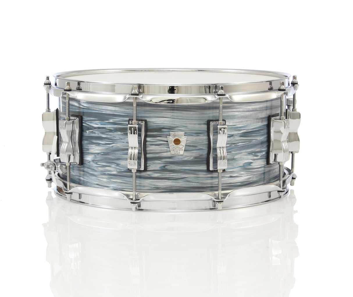 Ludwig Keystone X 14" x 6.5" Snare Drum - Vintage Blue Oyster