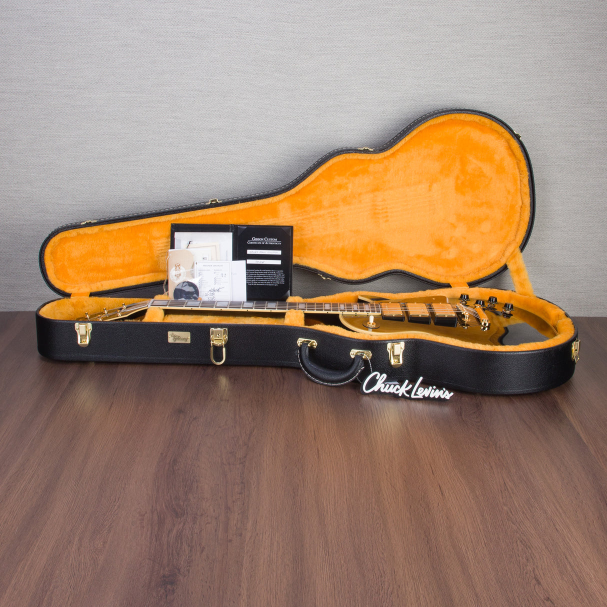 Gibson Custom Shop 1957 Les Paul Custom 3-Pickup Reissue Electric Guitar - Ebony - #74304