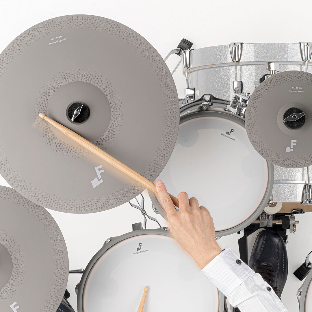 EFNOTE 5 4-Piece Electronic Drum Kit With Cymbal Pads - White Sparkle