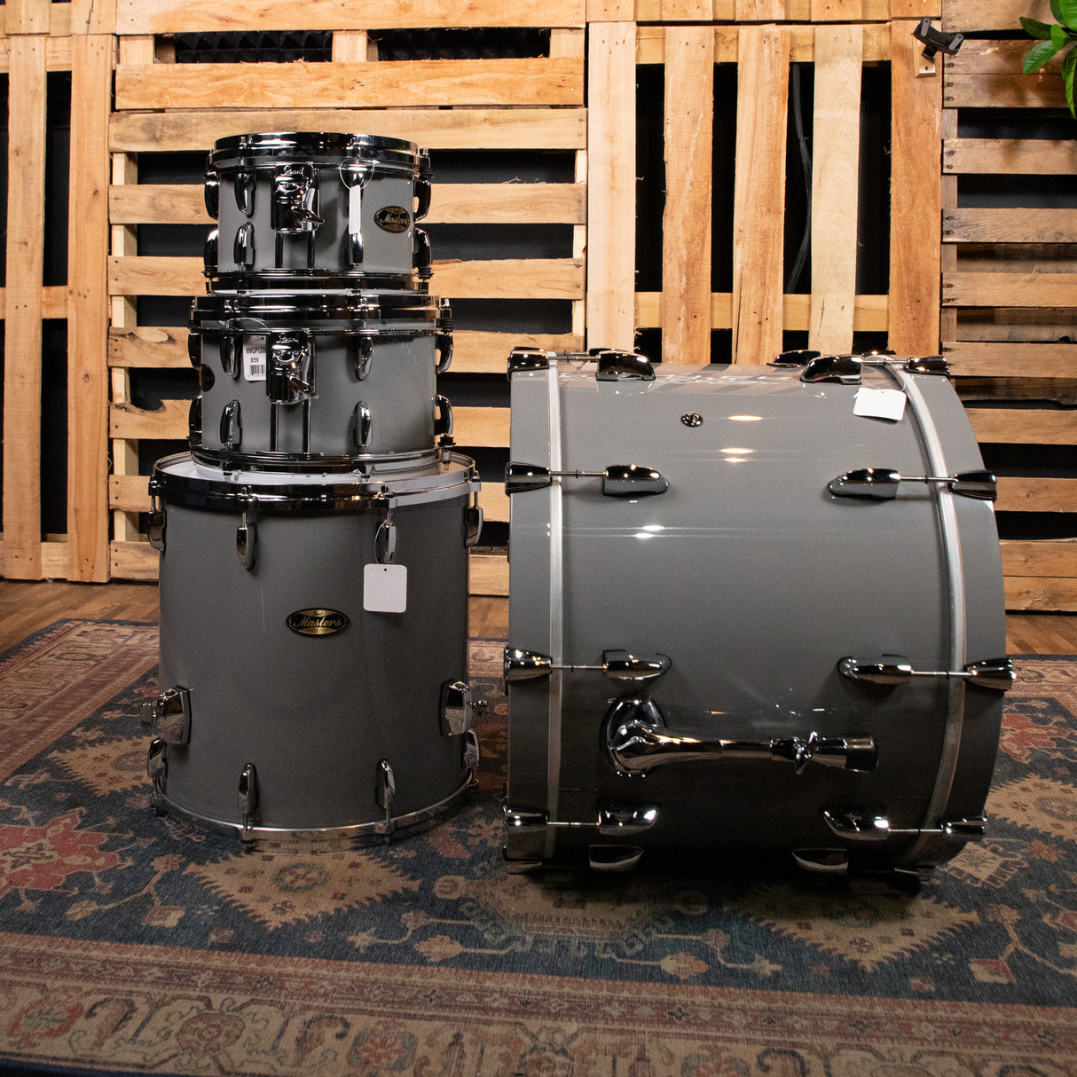 Pearl Masters Maple Gum 4-Piece Shell Pack - Putty Gray