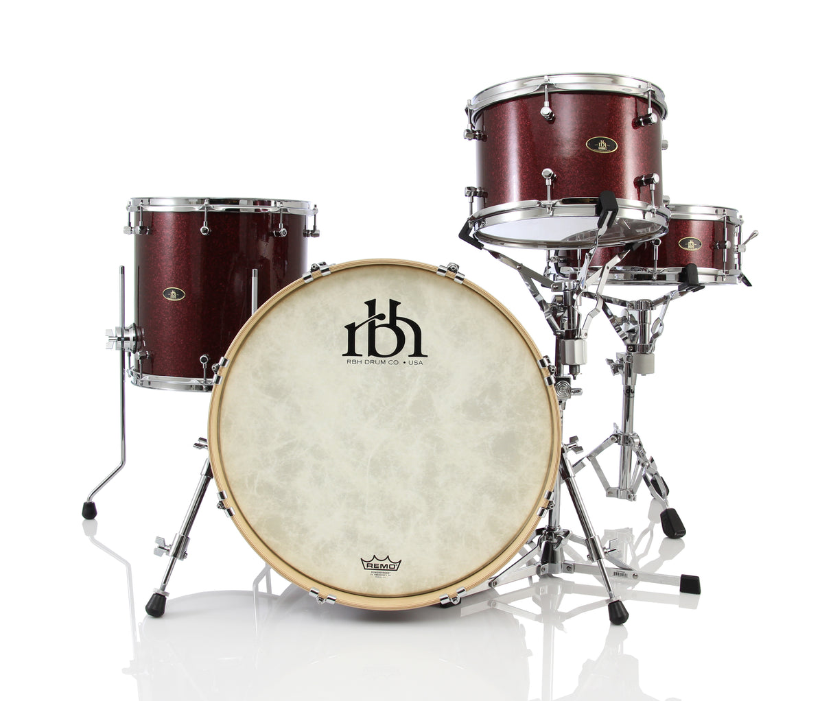 RBH Drums Westwood 20" 4 Piece Drum Shell Pack - Merlot Sparkle