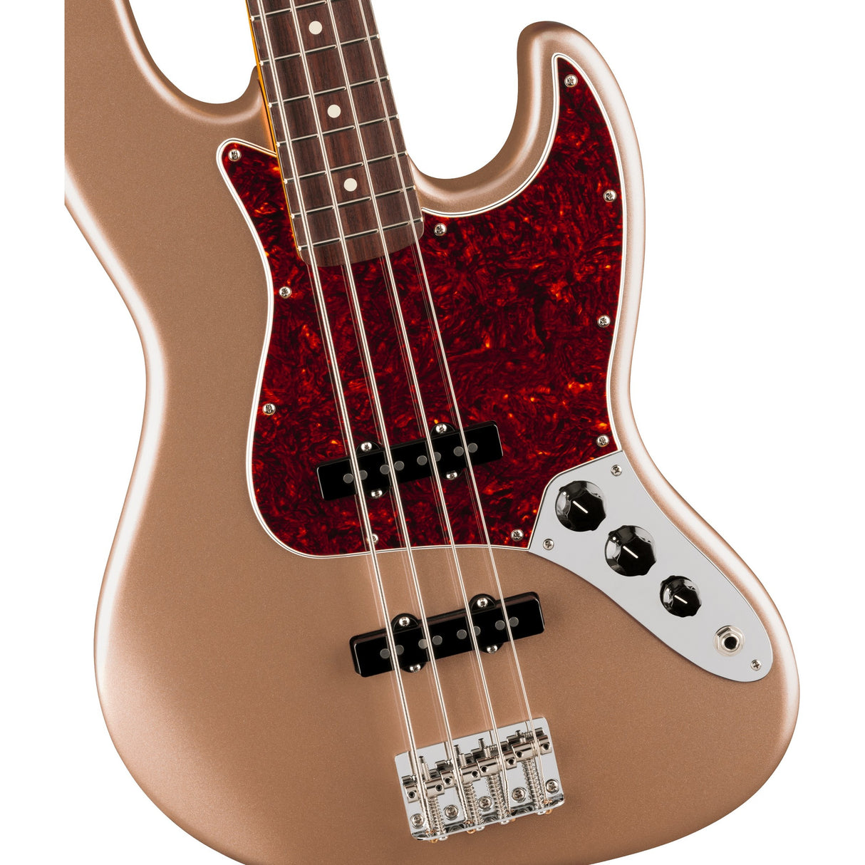 Fender American Professional Classic Jazz Electric Bass Guitar, Rosewood Fingerboard - Faded Firemist Gold