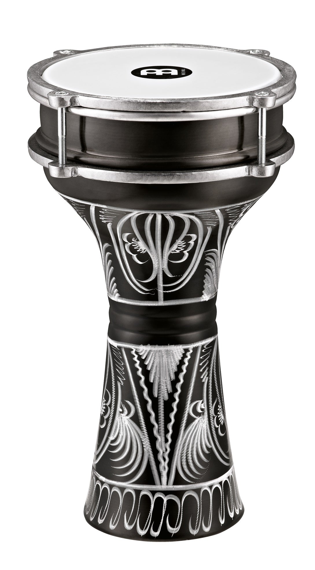 Meinl HE-122 Aluminum Darbuka Hand-Engraved Black 6 1/2" X 12 3/4"