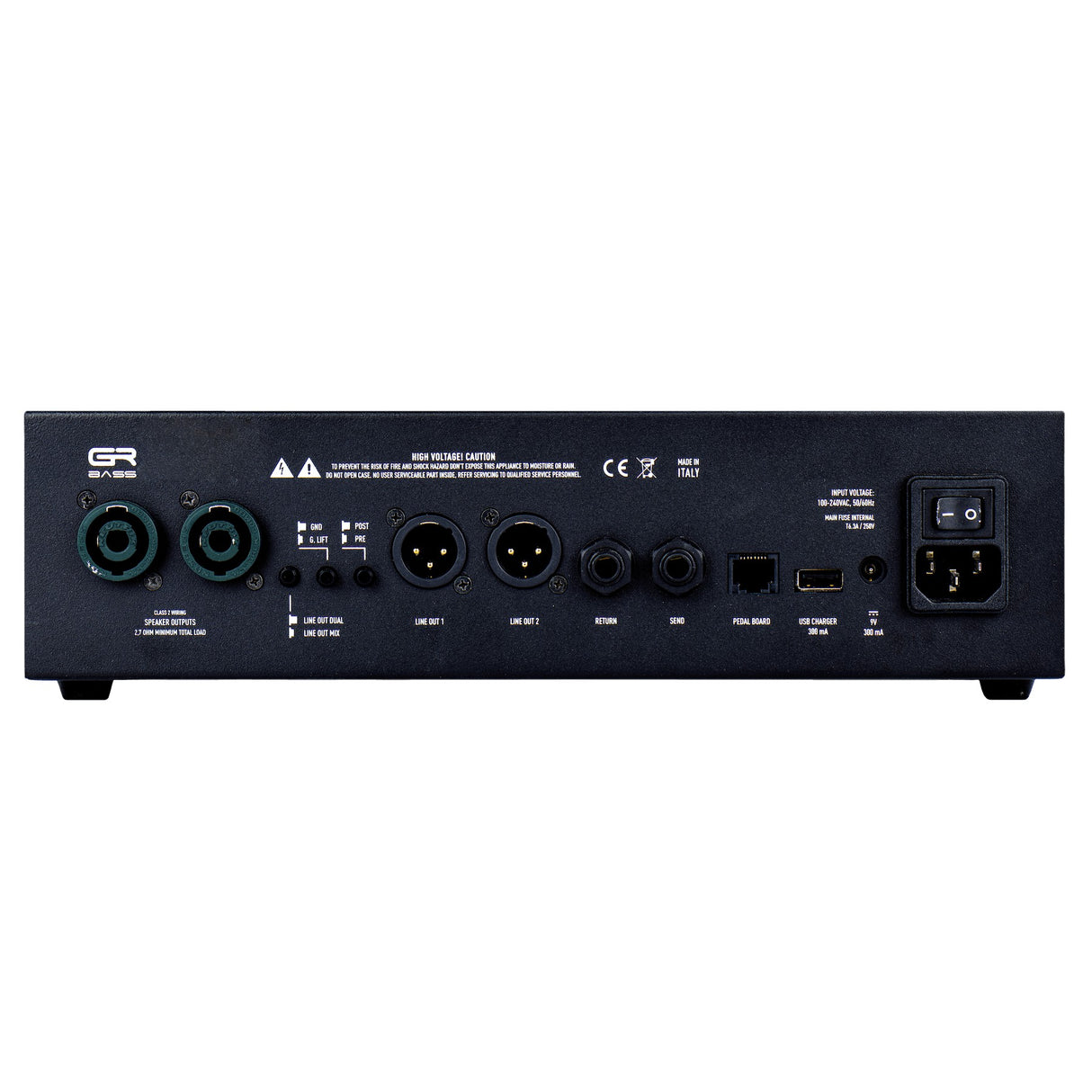GR Bass Dual 800-Watt Two Channel Bass Amplifier Head - Black - New