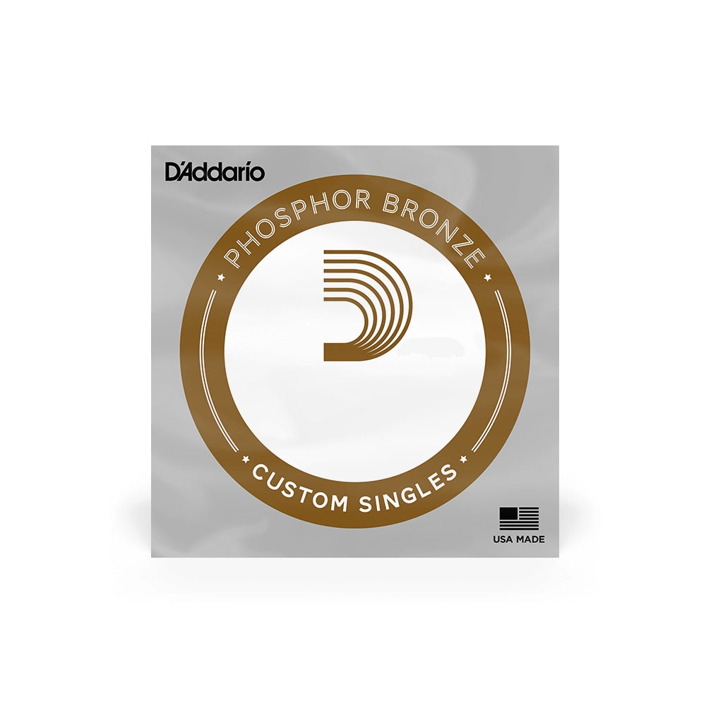 D'Addario PB021 Single Phosphor Bronze Wound 021 Acoustic Guitar String