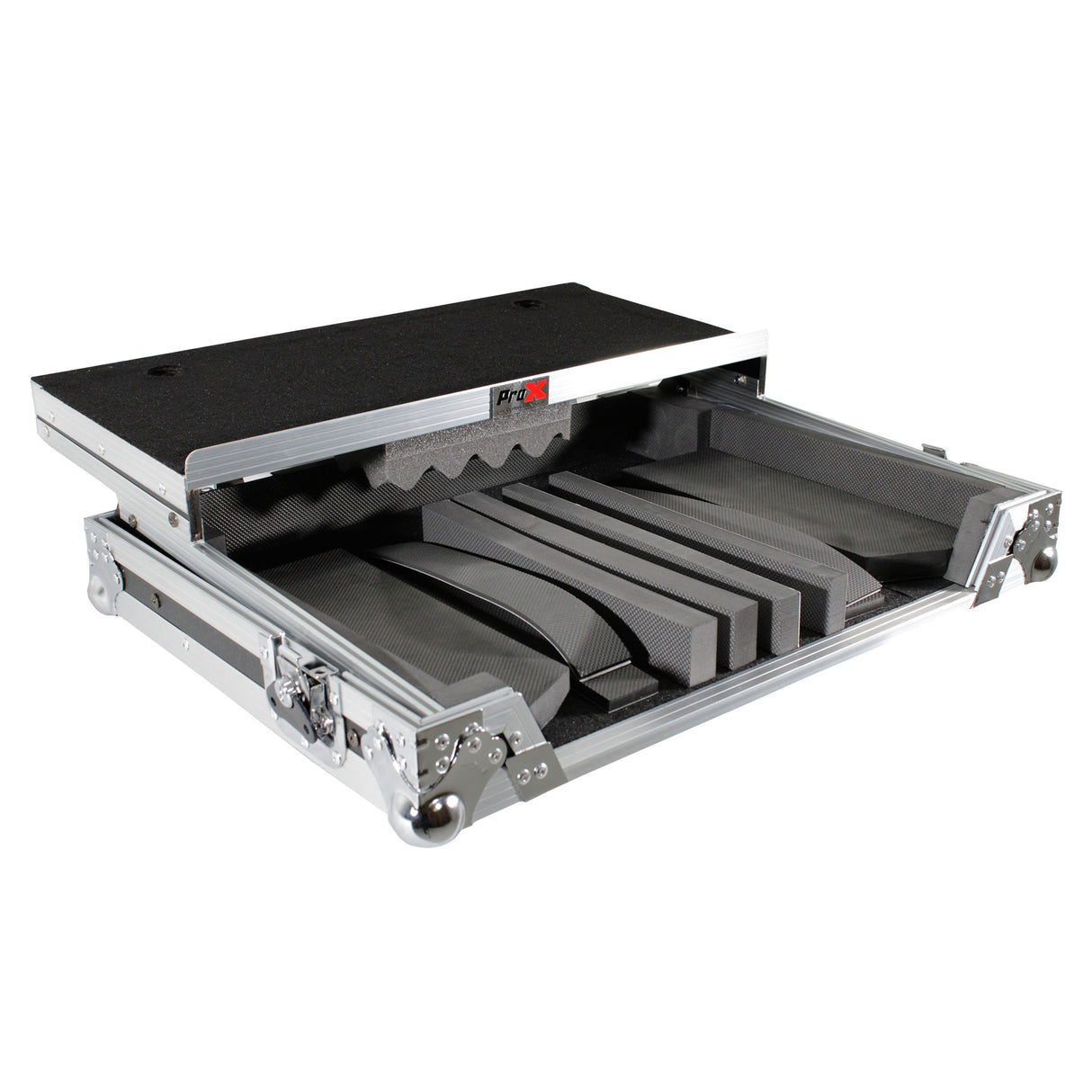 ProX XS-UXLT Universal Flight Style Road For Medium Sized DJ Controllers with Sliding Laptop Shelf