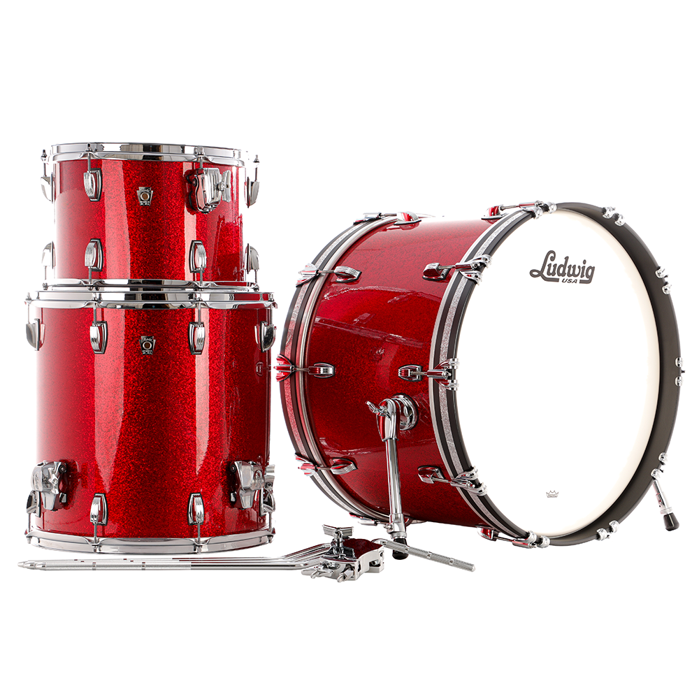 Ludwig Classic Oak Kick 3-Piece Shell Pack with 22-Inch Kick - Red Sparkle