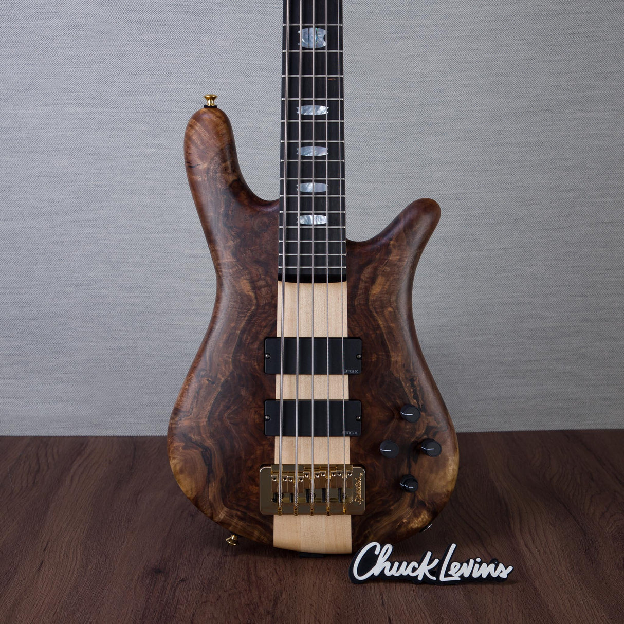 Spector USA Custom NS-5 5-String Electric Bass Guitar - Walnut Natural - #2225