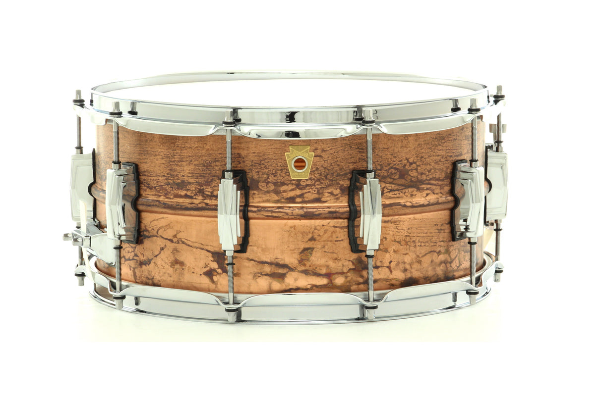 Ludwig 14" x 6.5" Copper Phonic Snare Drum Smooth Raw Copper Finish