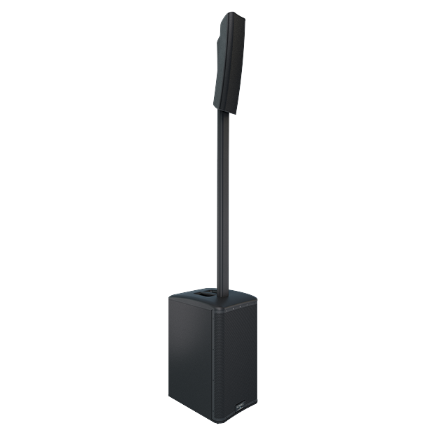 QSC KC12-BK 3000-Watts Active 3-Way Column Loudspeaker System - Black