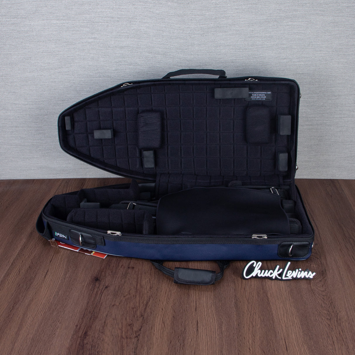 Marcus Bonna Nylon Bassoon Case with Rain Cover - Blue and Turquois