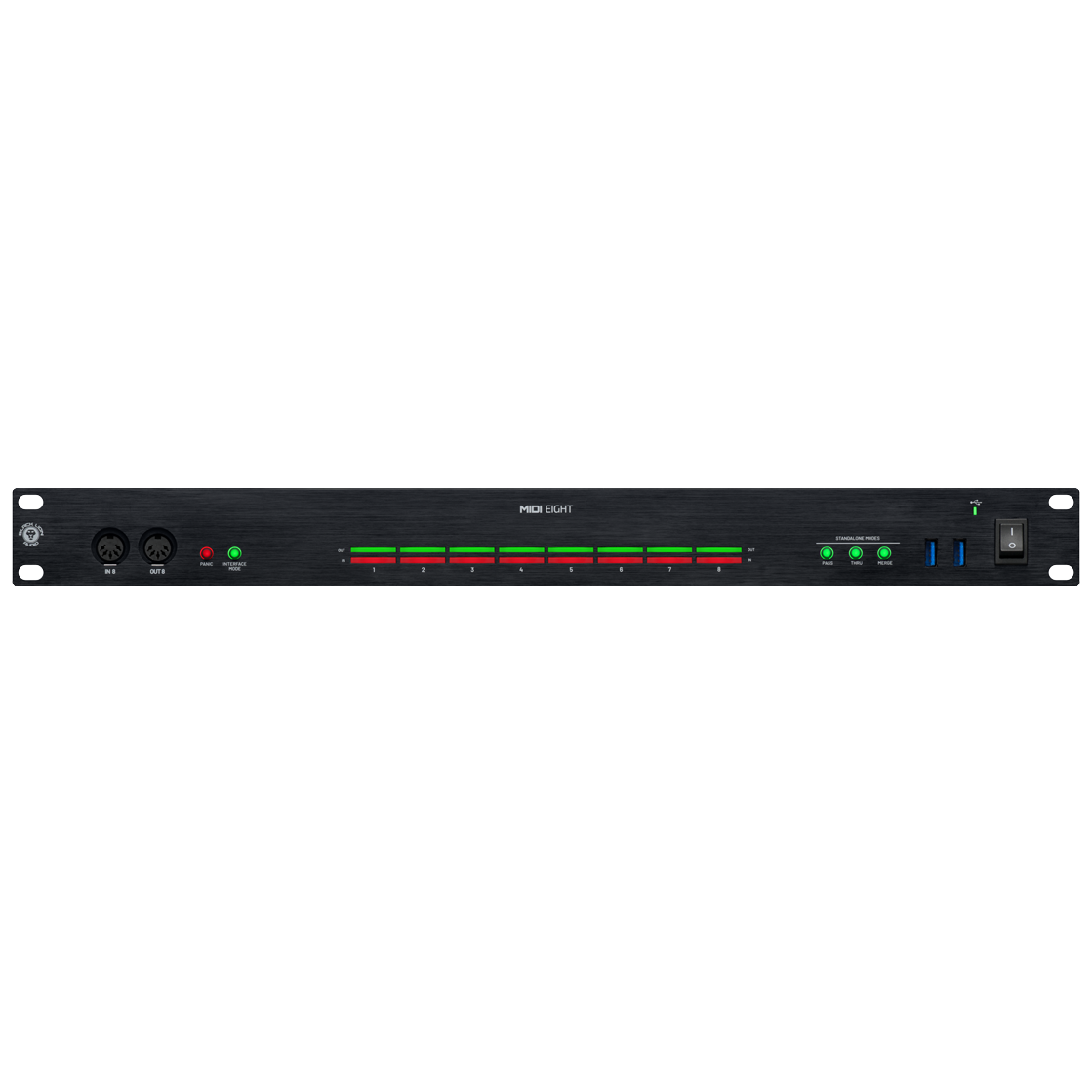 Black Lion Audio MIDI Eight 8x8 MIDI Interface with Standalone Routing and USB Hub