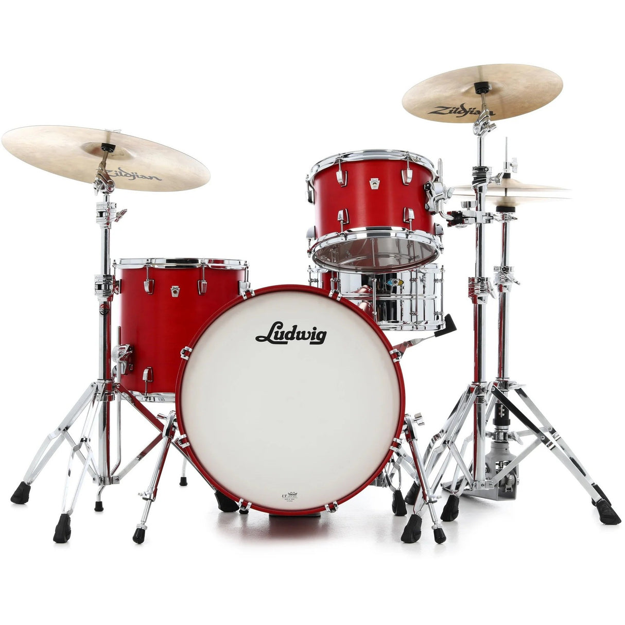 Ludwig Neusonic 3-Piece Fab Shell Pack - Satin Diablo Red