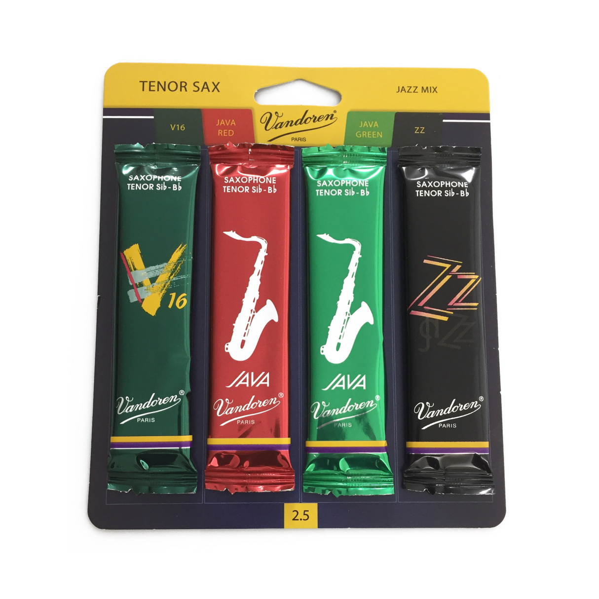 Vandoren Tenor Saxophone Reed Sample Pack - 2.5