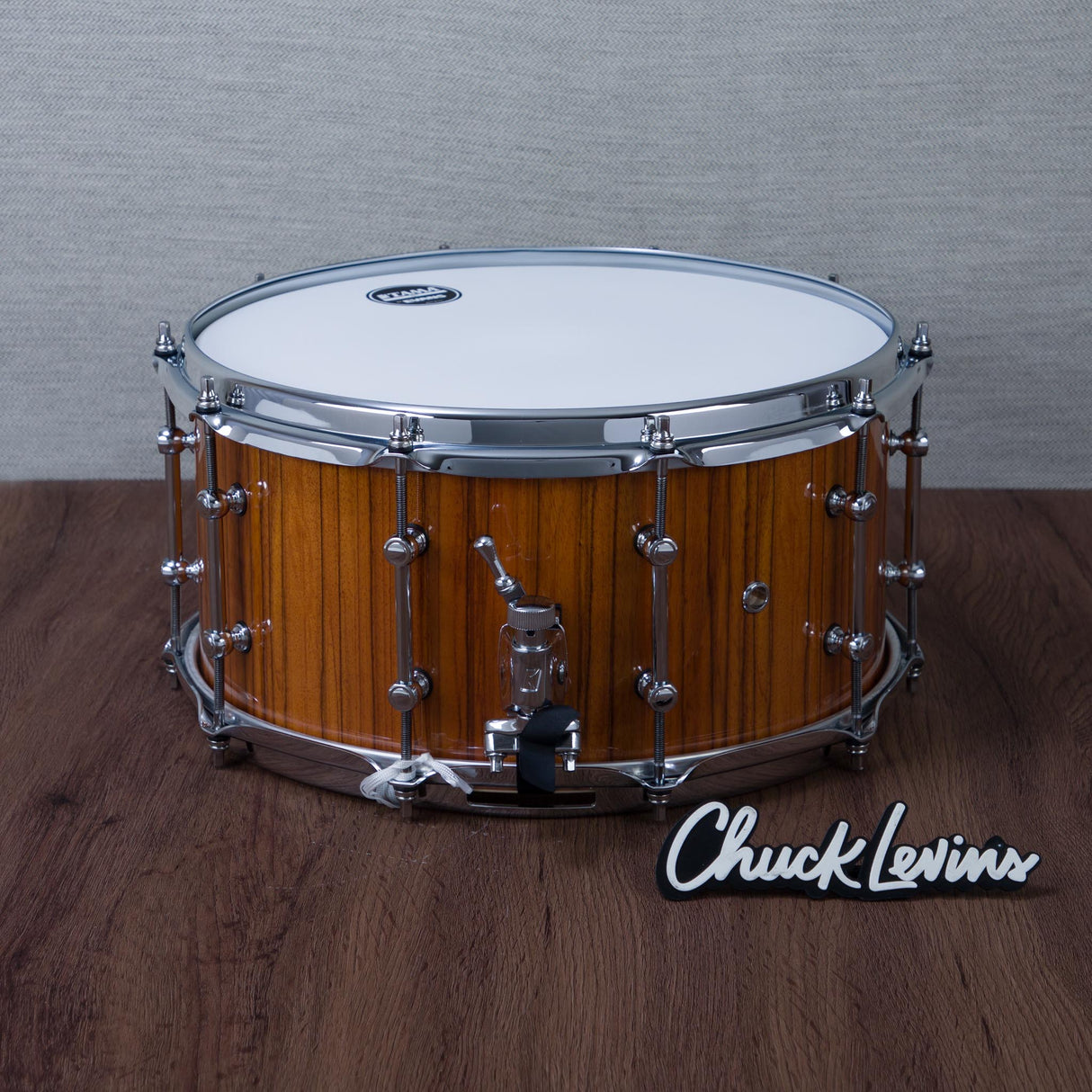 Tama 7 x 14-Inch S.L.P. G-Maple Snare Drum - Gloss Natural Zebrawood