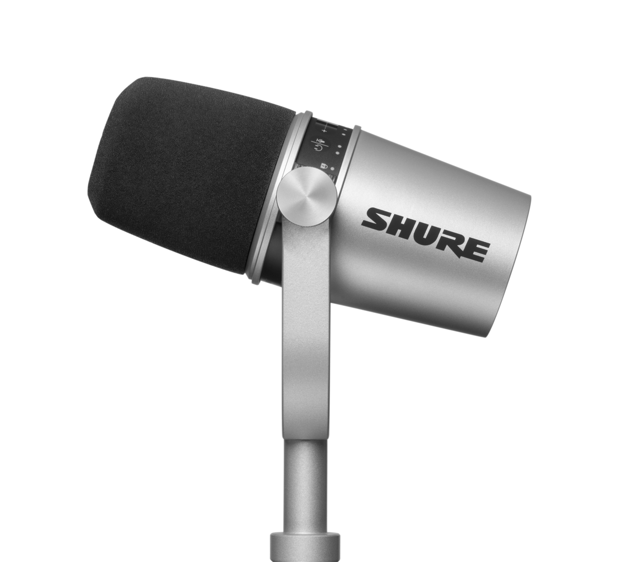 Shure MV7+-W Podcasting Bundle with Boom Arm and Headphones - White