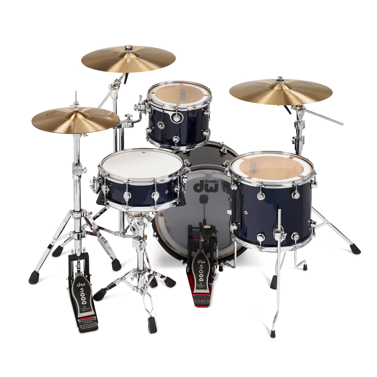 DW DWe 4-Piece Drum Kit Bundle - Midnight Blue Metallic Lacquer