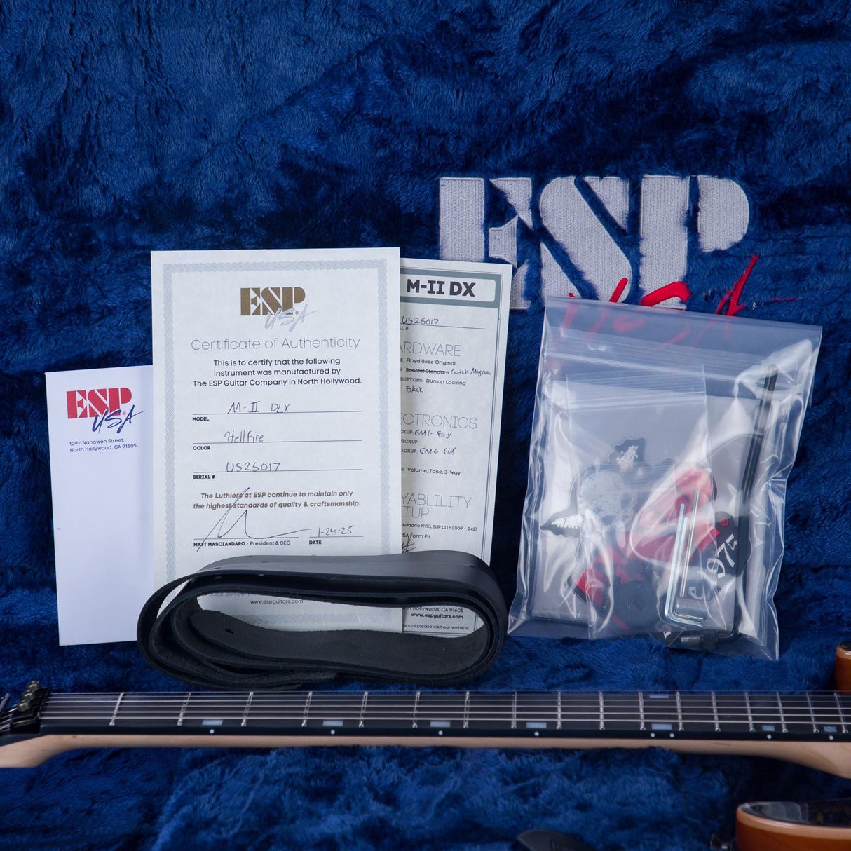 ESP USA M-II DX FR Electric Guitar - Hellfire - #US25017