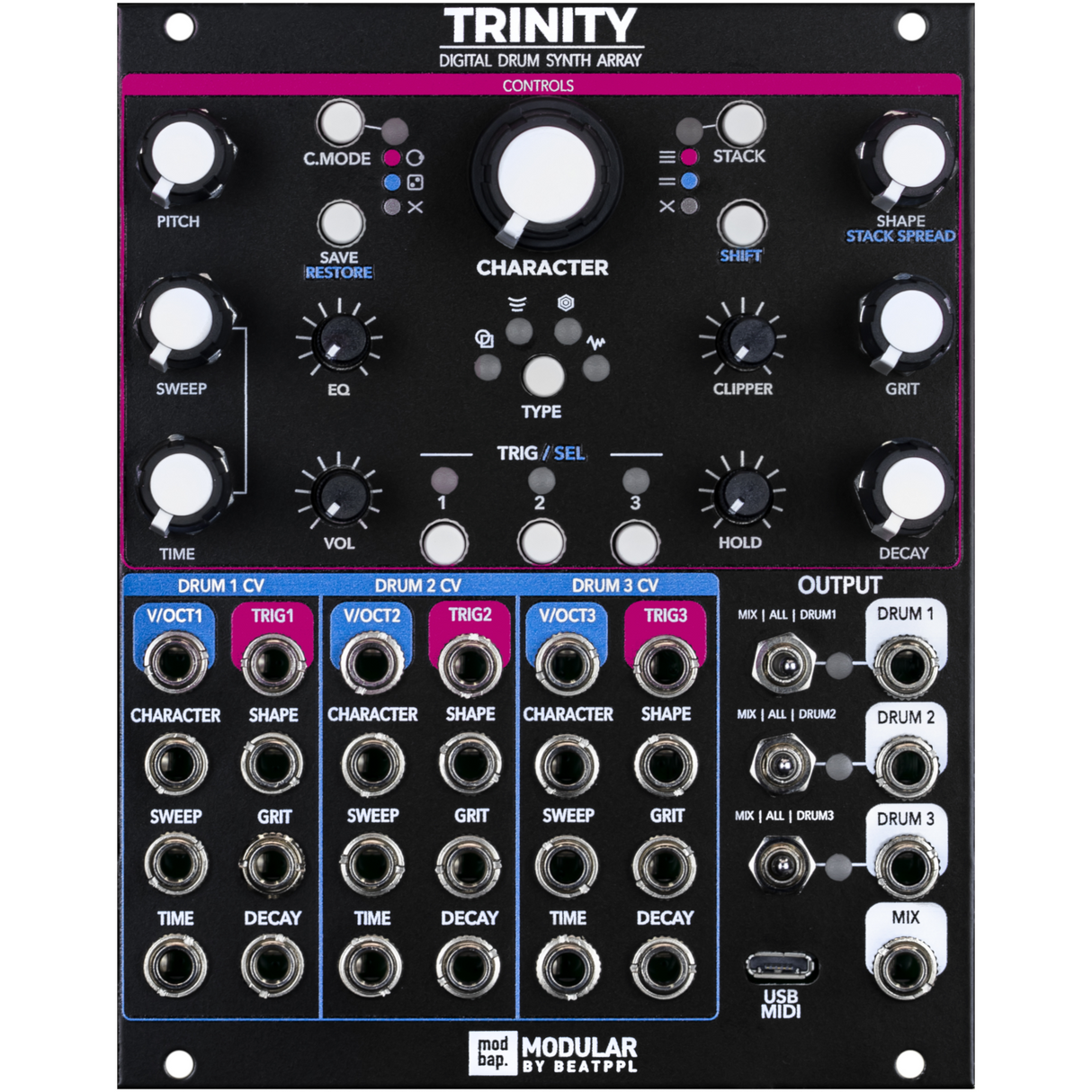 Modbap Trinity Digital Drum Synth Array