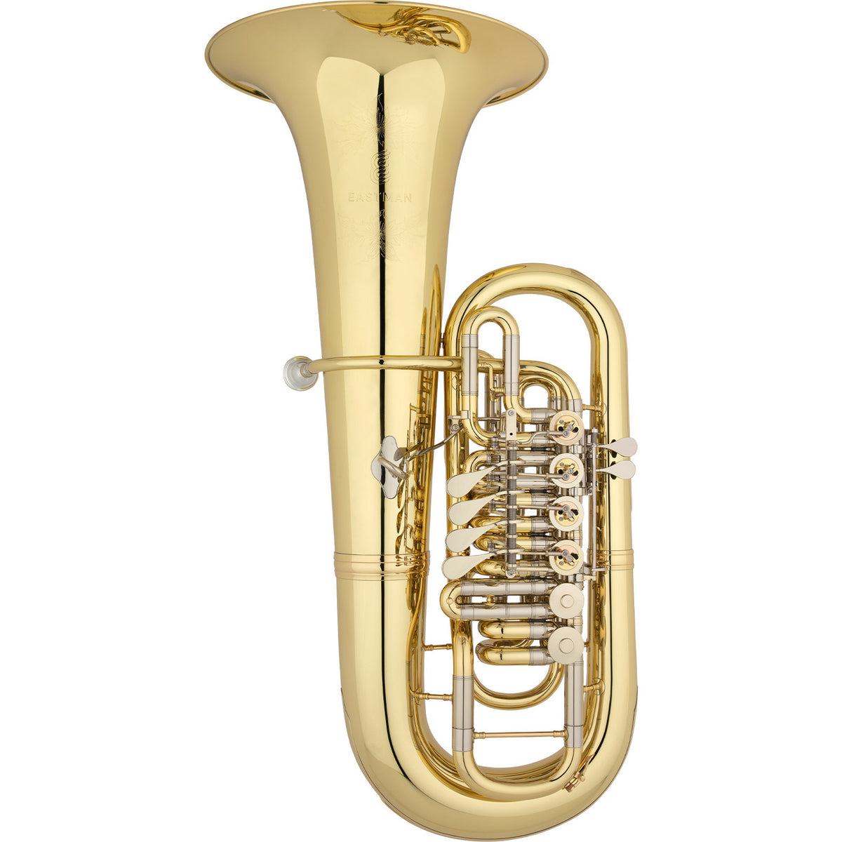 Eastman EBF867A 4/4 Six-Valve 5+1 Rotary F Tuba - Clear Lacquer