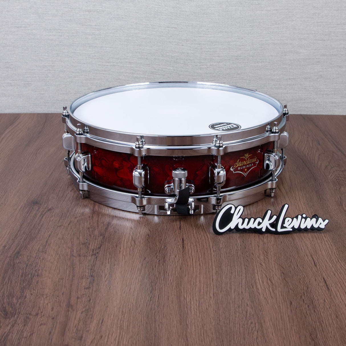 Tama 4 x 14-Inch Starclassic Bubinga Snare Drum - Volcanic Red Burst