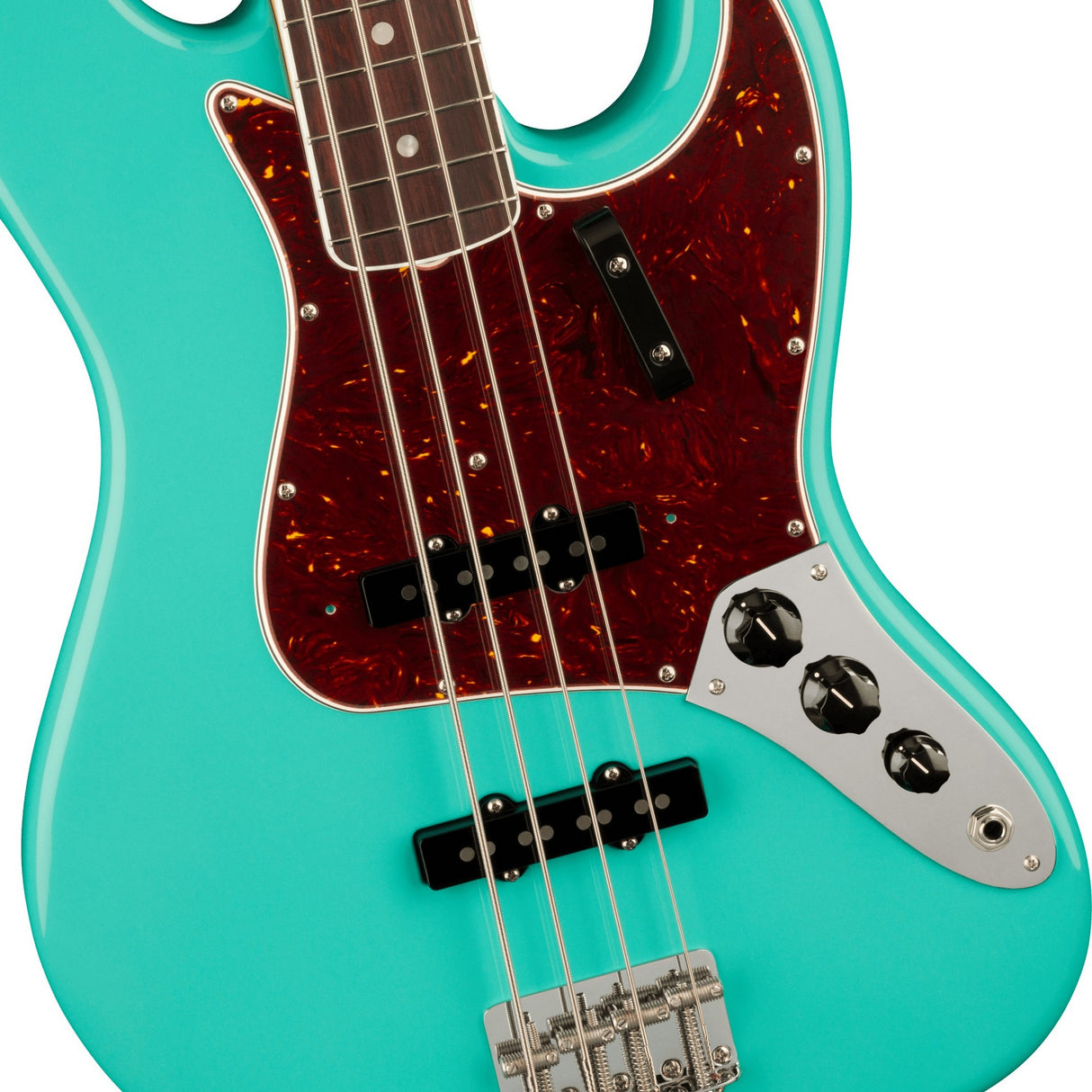 Fender American Vintage II 1966 Jazz Bass Guitar, Rosewood Fingerboard - Sea Foam Green - New