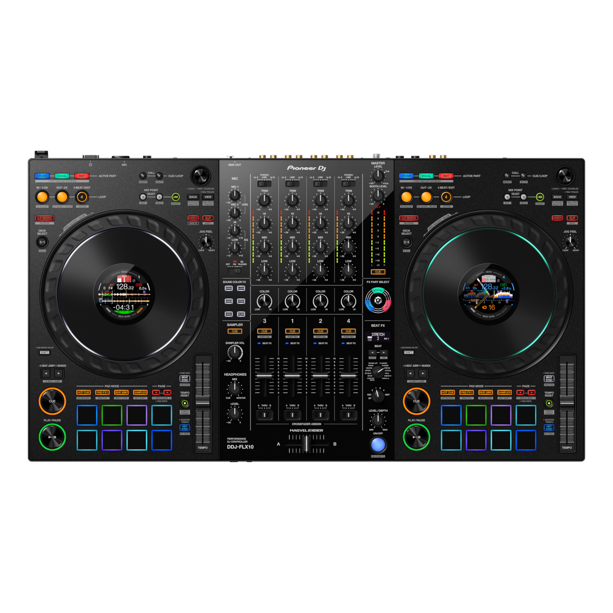 Pioneer DJ DDJ-FLX10 4-Channel Rekordbox and Serato DJ Controller - B-Stock