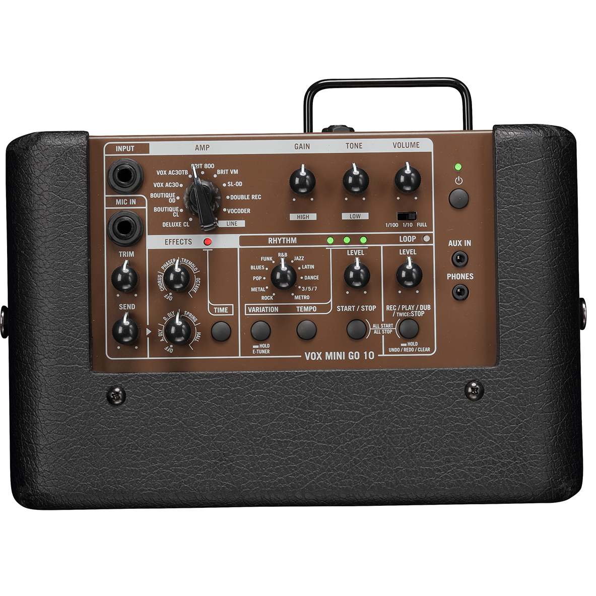 Vox MINIGO10BR 10-Watt Portable Modeling Amp Earth Brown