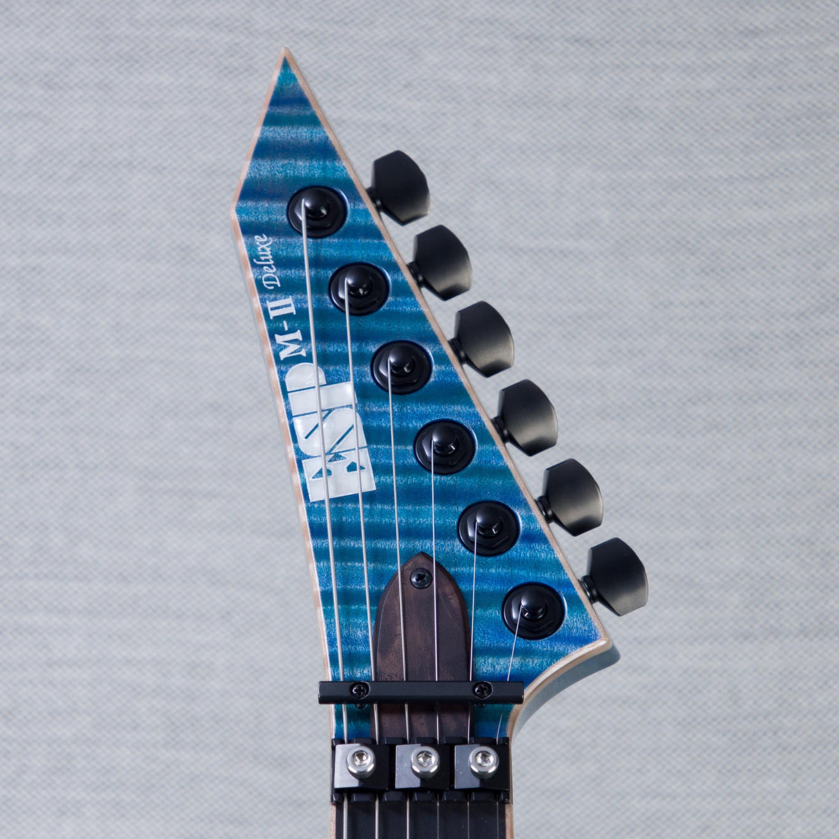 ESP Custom Shop Exhibition EXL M-II DX FR Electric Guitar - Sea Serpent Blue / Sunset Coast - #E3041252