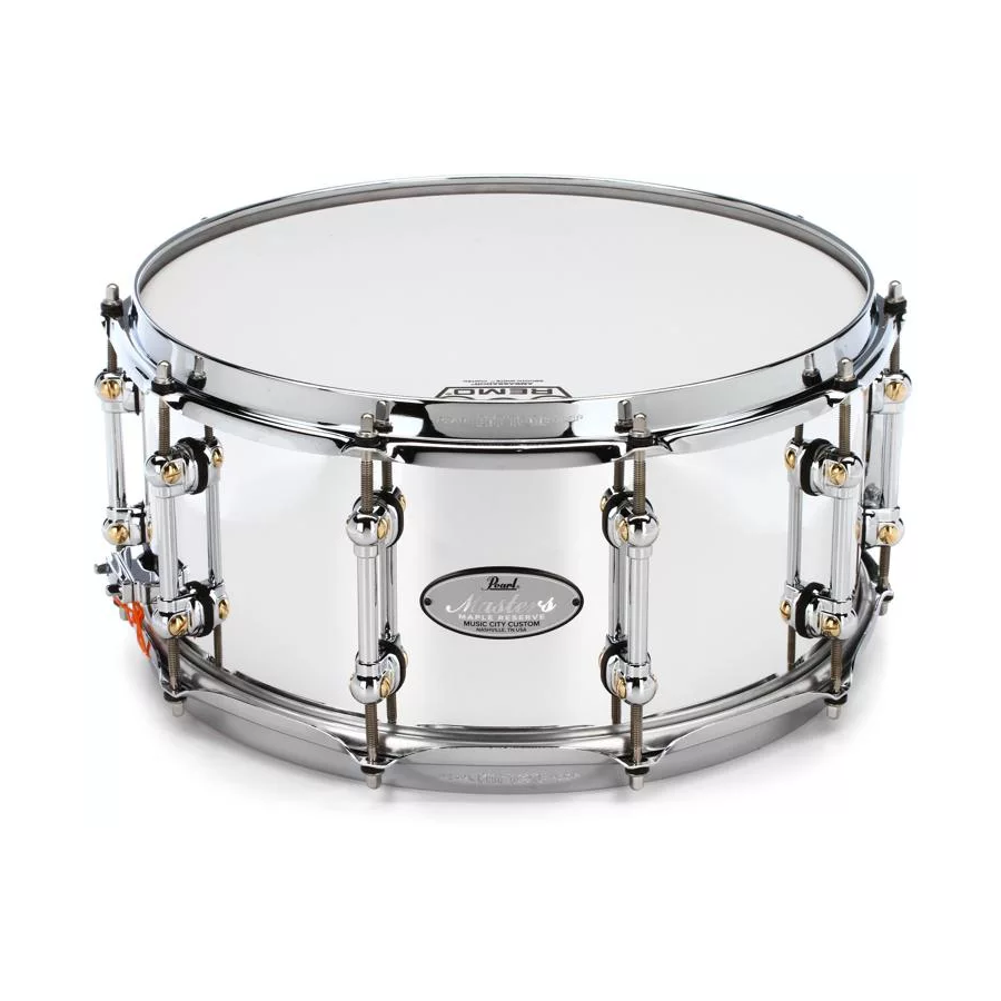 Pearl Music City Custom Master's Maple Reserve 14 x 6.5 Snare Drum - Mirror Chrome
