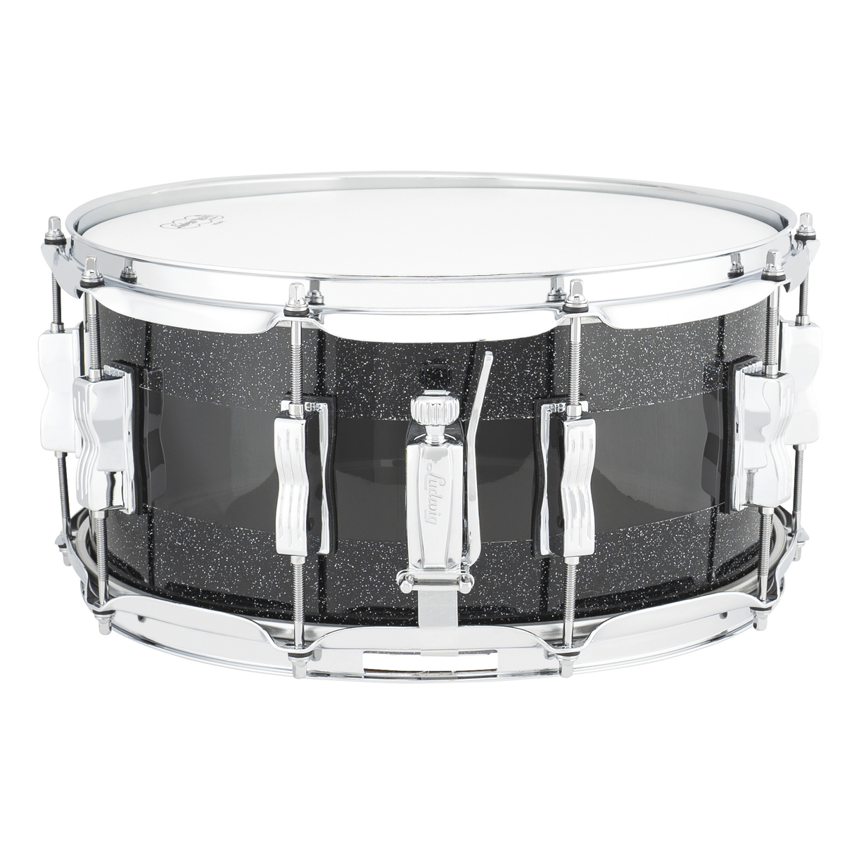 Ludwig VistaLite VL50 6.5x14 50th Anniversary Snare - Black Sparkle/Smoke