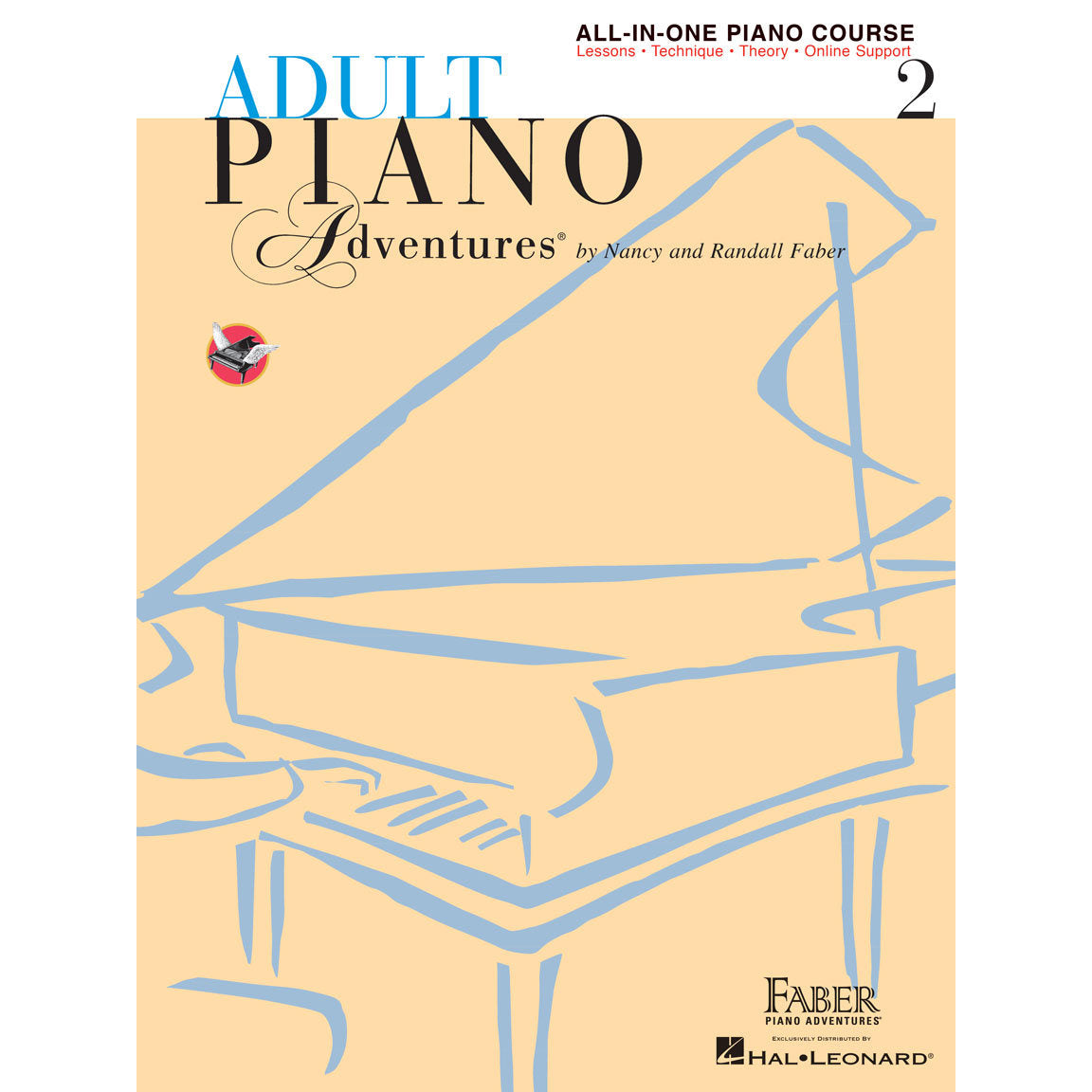 Faber Adult Piano Adventures All-in-One Piano Course Book 2 - Book with Media Online