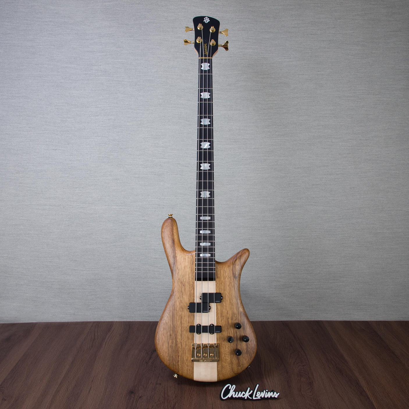 Spector Euro 4 LT Solid Korina Wings Electric Bass Guitar - Natural Satin - CHUCKSCLUSIVE - #NB22944
