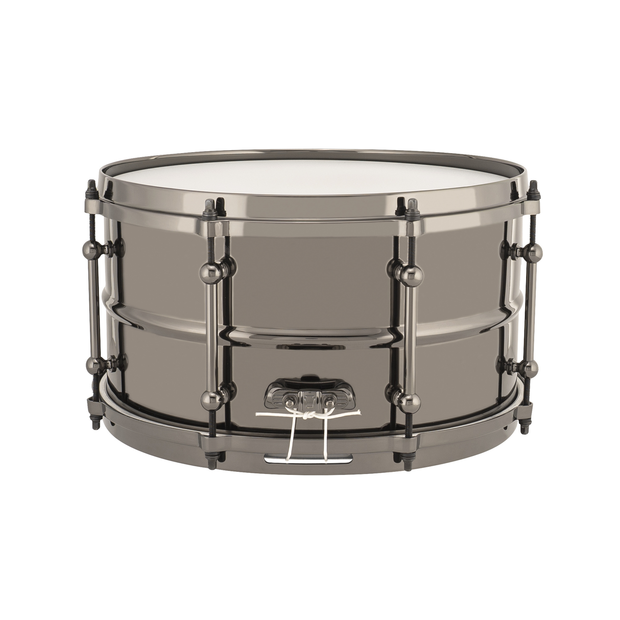 Ludwig Universal Metal 7x13 Brass Shell Snare Drum, Black Nickel Hoops