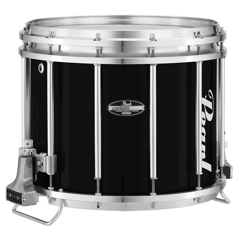 Pearl FFCXX Championship CarbonCore Marching Snare - Piano Black Lacquer - New,14x12-Inch