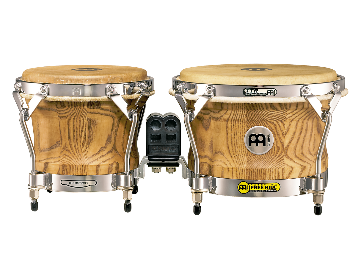 Meinl WB500ZFA-M Woodcraft Series Wood Bongos -Zebra Finished Ash