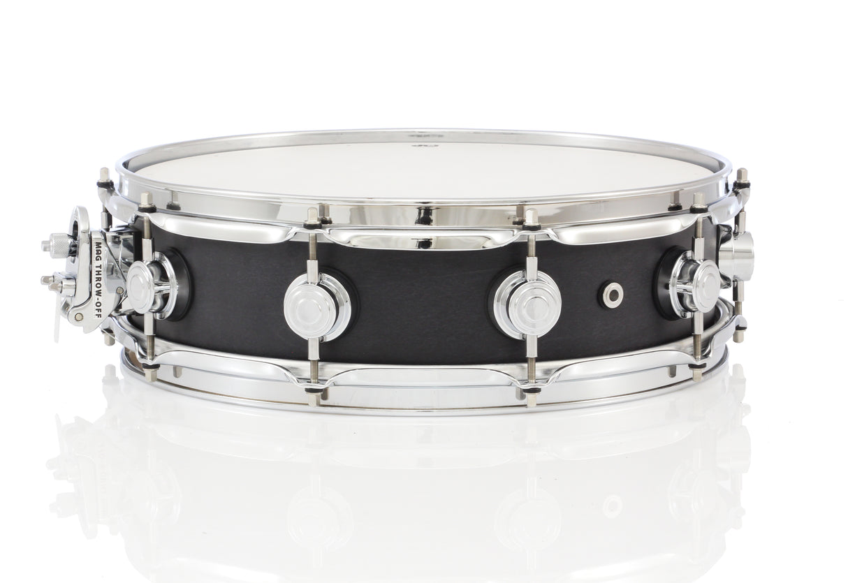 Drum Workshop 15" x 4" Collector's Series Pure Maple Snare Drum - Ebony Satin Oil With Chrome Hardware