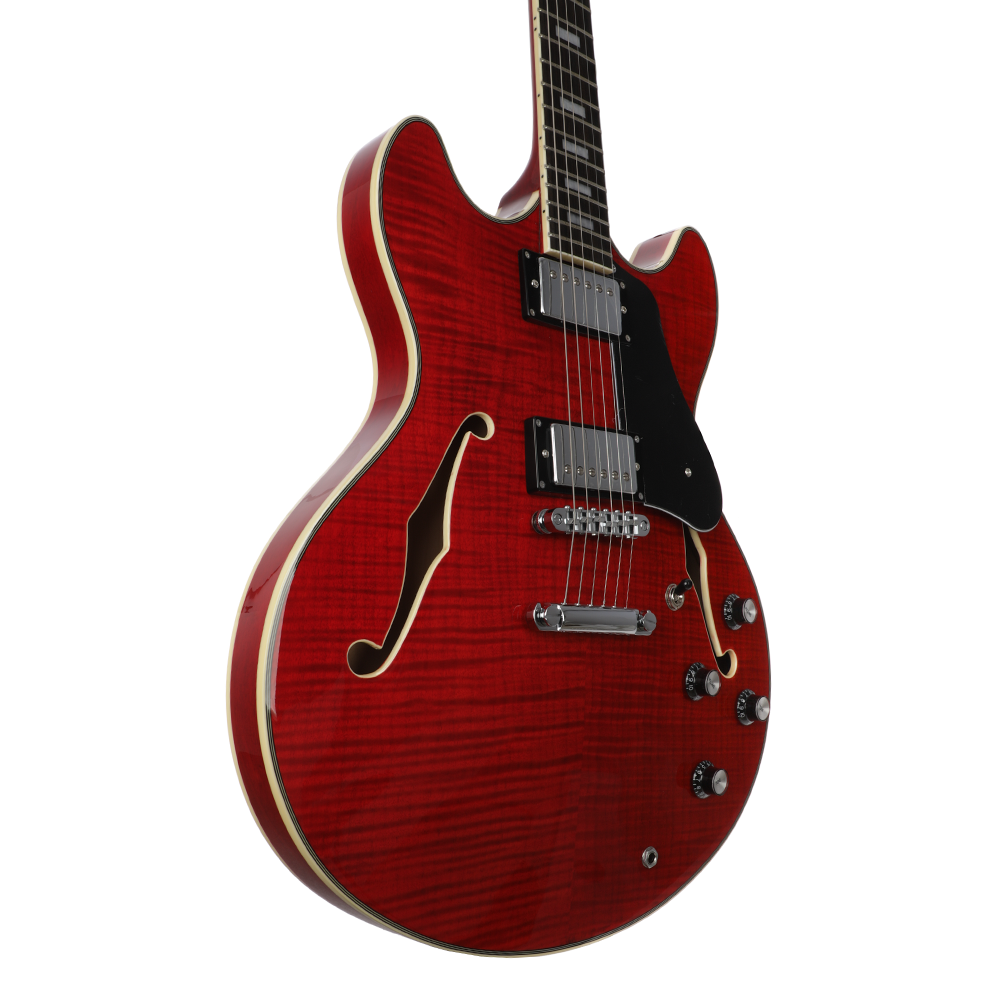 Sire H7 Larry Carlton Semi-Hollow Body Electric Guitar - See Through Red - New