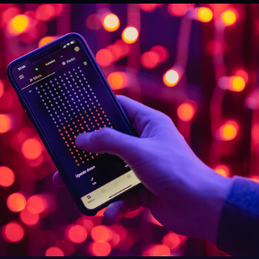 Twinkly Lightwall 8.2 x 8.9 FT LED Curtain with Stand and Case