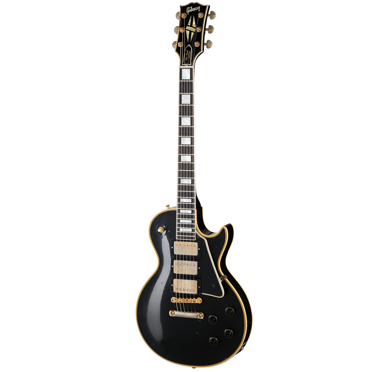 Gibson Custom Shop Murphy Lab Eric Clapton 1958 Les Paul Custom Electric Guitar - Ebony - #EC 132