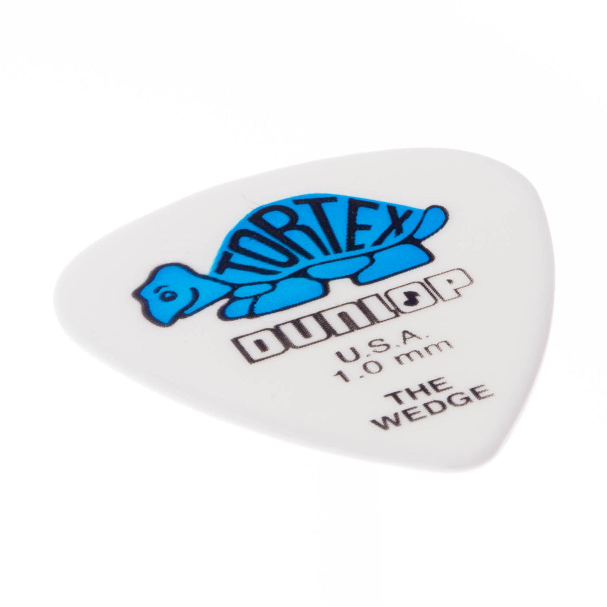 Dunlop Tortex Wedge Pick - 1.0mm - White (12-Pack)