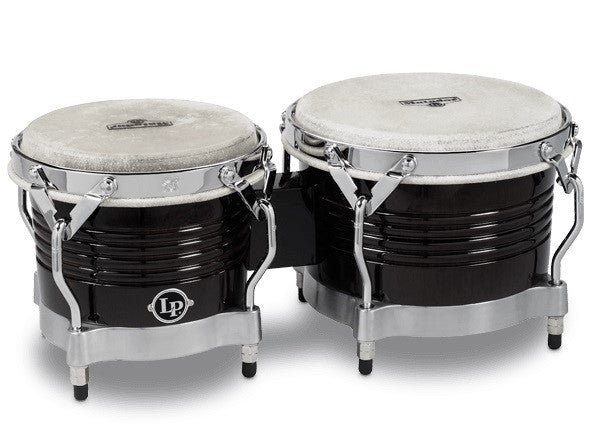 LP M201-BKWC Matador Wood Bongos - Black Wood/Chrome