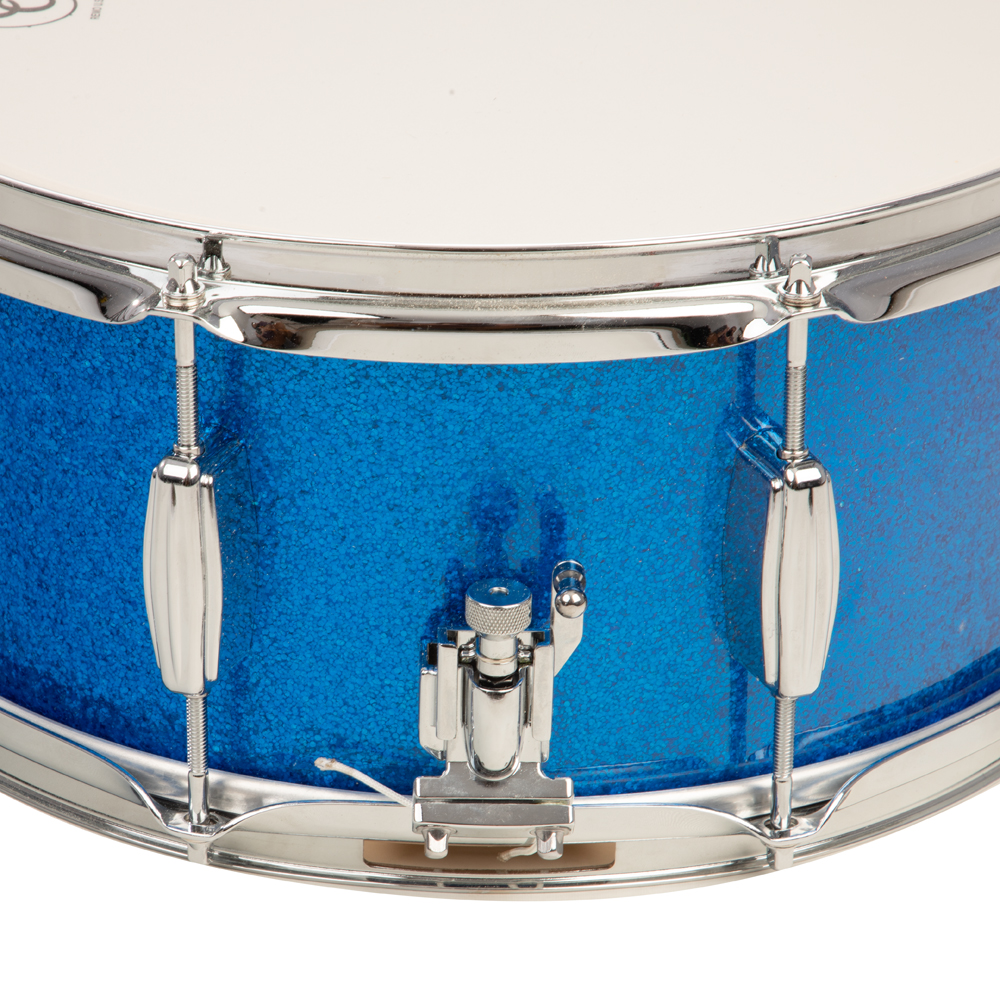 C&C Drums Player Date II 6.5x14 Snare - Blue Sparkle Wrap