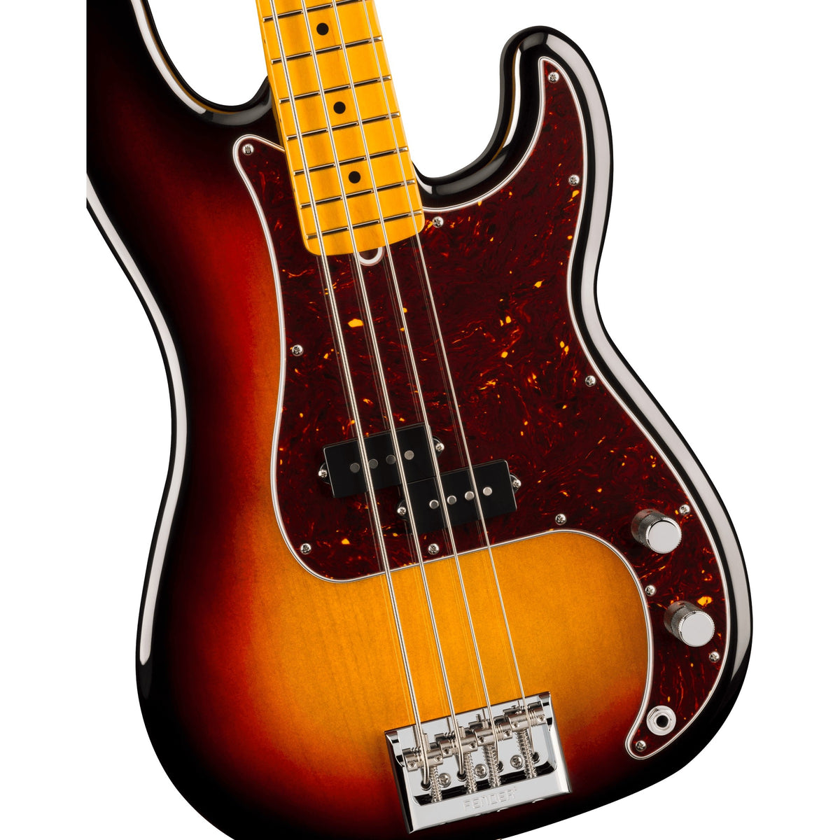 Fender American Professional Precision Electric Bass Guitar, Maple Fingerboard - 3-Color Sunburst