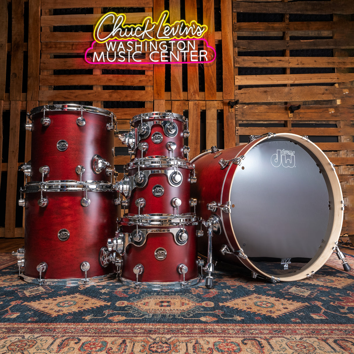 DW Performance Series 6-Piece 22-inch Kick Shell Pack - Tobacco Satin Oil