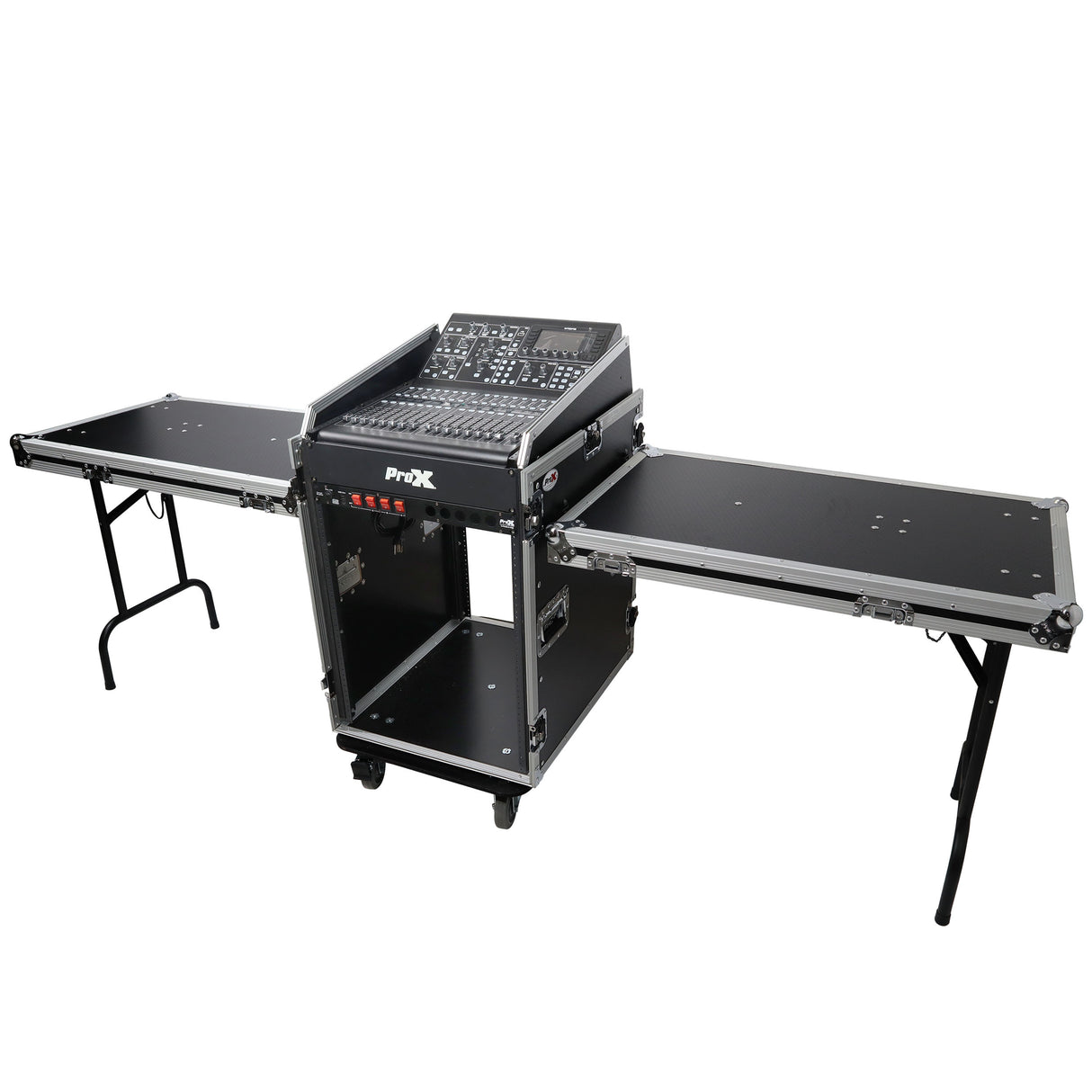 ProX T-16MRSS13ULT Universal 19 Rack-mount Mixer with 13U Top and 16U Front with 2 Side Work Tables