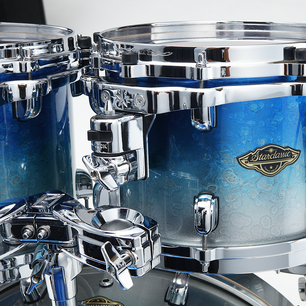 Tama Starclassic Walnut/Birch 5-Piece Shell Pack - Molten Blue Ice Fade